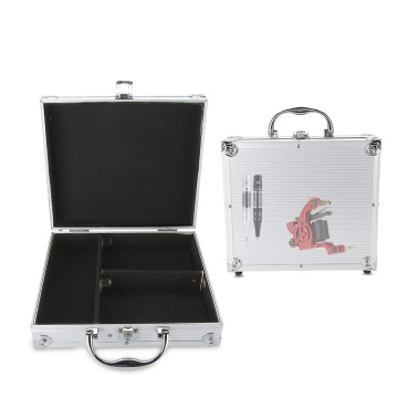 Multi-functional Aluminum Tattoo Machine Storage Box Case Organizer Holder Container with Lock Empty Foam Pad & 2 Keys for Carry